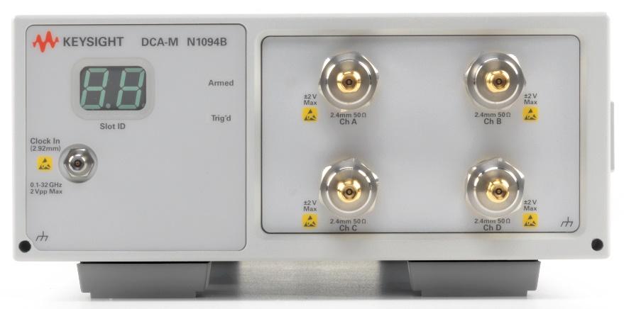 N1094A/B 2/4 Channel Electrical DCA-M Oscilloscope High-accuracy, low-cost solution for electrical eye, waveform and jitter analysis 20/33 GHz and 20/33/40/50 GHz bandwidth settings support OIF and