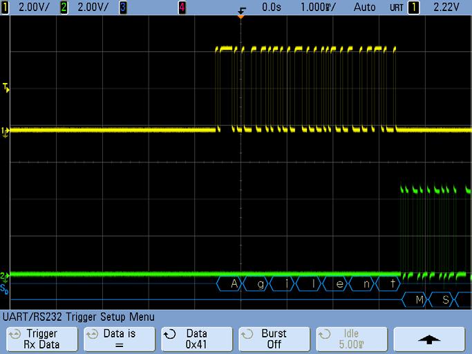 Triggering and Decoding RS-232 Serial Buses 9 7 Press [Acquire] in the Waveform section of the front panel. 8 Press Serial Decode. 9 Press Decode.