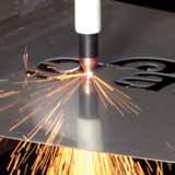 Plasma gouging produces less noise and fumes than carbon arc gouging and
