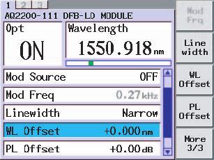 from -10.000 nm to +10.000 nm) is added to the output wavelength. 1. Press the [DETAIL] key to display the DETAIL screen or SUMMARY screen.