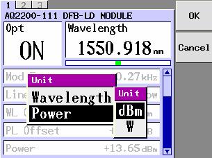 (The following describes the operation on the DETAIL screen.) 2. Select an object light source module for the current module with the [CHAN] key. 3. Press <Unit>.