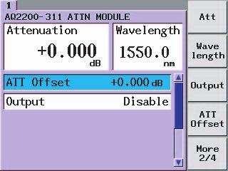 7.1 Attenuation by ATTN Module Changing the Attenuation Offset Value A value, that an attenuation offset value (-200.000 to +200.
