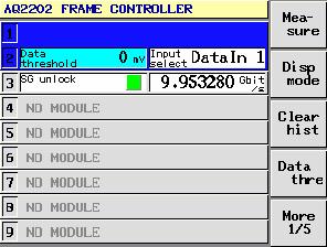 When Input select = Data In 1(CDR): -350 to 350 [mv] When Input select = Data In 2: -300 to 300 [mv] Input select Shows the data input terminal of the ED.