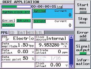 9.2 Operating the BERT Module by Itself APPLICATION Screen The application is software that performs the control with one or multiple modules combined.