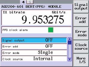 Operation Examples Parameter Selection Items Procedure To Set Signal Output 9.2 Operating the BERT Module by Itself 1. Press the [DETAIL] key to display the DETAIL screen or SUMMARY screen. (Figs.