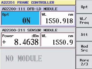 1.1 Frame Controller SUMMARY Screen On the SUMMARY screen, the information on all mounted modules is displayed at once. You can display the main parameters, and check and change all the parameters.