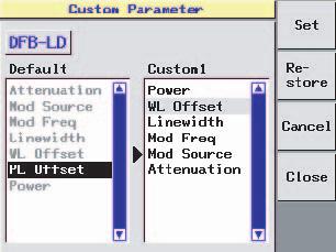 Changing the Display Order of Parameters You can set a desired display pattern about the display order of the parameters for each of Custom1, Custom2, and Custom3.