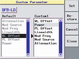 11.5 Setting the Display 7. Press the cursor key ( ) to display the parameter addition screen. Move the cursor to WL Offset and press the <Set> or [ENTER] key.