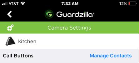 The three Call Buttons on the Guardzilla 360 camera can be programmed to send an