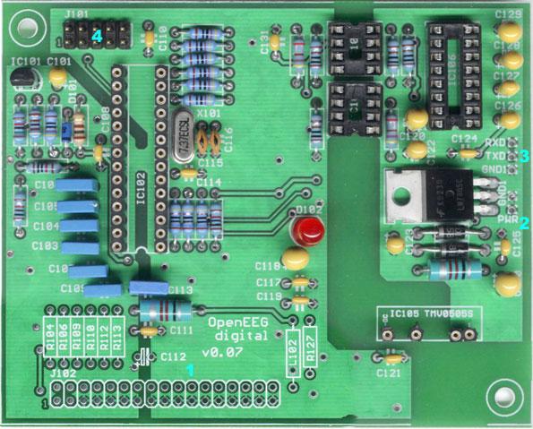 3.1.2 ModularEEG Digital Board Confusingly enough, the final piece of the analog signal s path is a low pass filter located
