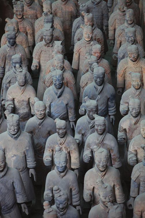 7 Area of Study B: Peoples and Places (continued) Terracotta Warriors During his reign, Qin Shi Huangdi ordered the creation of his tomb that included 7000