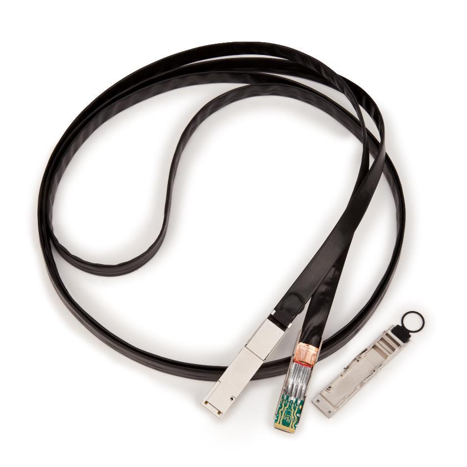 3M Copper Cable Assemblies for QSFP+ Applications, 9Q Series Made with 3M Twin Axial Cable technology which virtually eliminates high-frequency resonance, allowing the cable to be folded and bent