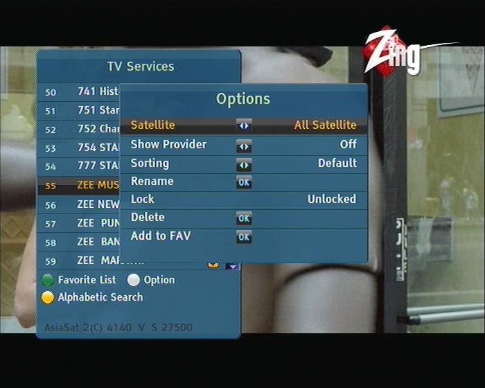 52 Watching television 41 On the services list, you can see the service information as follows: Service number and name Transmitting satellite Multiplex information A dollar sign ($) may be marked on