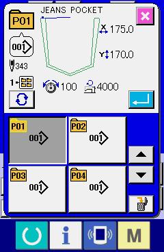 2-21. Performing pattern button No. selection (1) Selection from the data input screen 1 Display the data input screen.