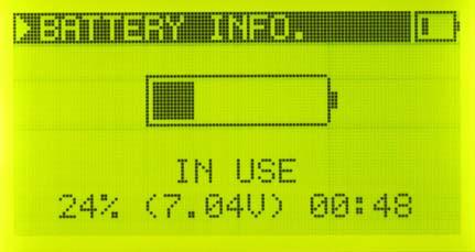of your Battery. This way you may see how l ong you may use your device.