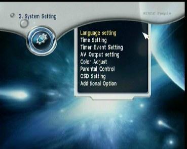 Menu Guide System Setting Language Setting To select the desired language of the OSD Menu, Audio, 2 nd Audio, EPG Language, EPG 2 nd, TTXT.Language, TTXT.2 nd, DVB-SUBT.