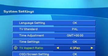 System Settings TV Aspect Ratio Press SIZE button when you watch on TV or go to System Setting menu.
