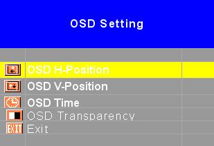 Please Note : Changing the language of the OSD will alter all the messages and OSD language of the monitor. There is no reset for this function.