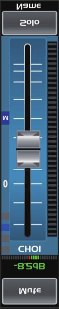 etc. Functions on this icon (like mute, level number, long fader, solo and channel name)