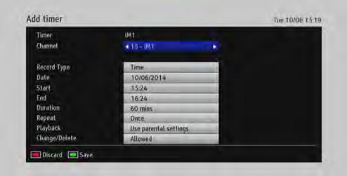 Setup Loading & Saving Settings, Timers Load Settings This setting loads the most recently saved channel table and settings profile. Press MENU on the remote control.