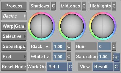 Fundamentals Use: The Basics menu The Warp Gam menu The Selective menu The Subsetups menu The Pref menu To: Adjust shadows, midtones, and highlights, and to control black and white levels, hue, and