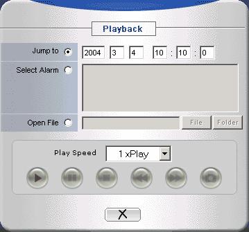 Fig.4.12. Control window for Command Mode Play Back 4.2.2.1. Play Back in Graphic Mode On the right side of the screen you will find out a graphic screen that summarizes the recording status.
