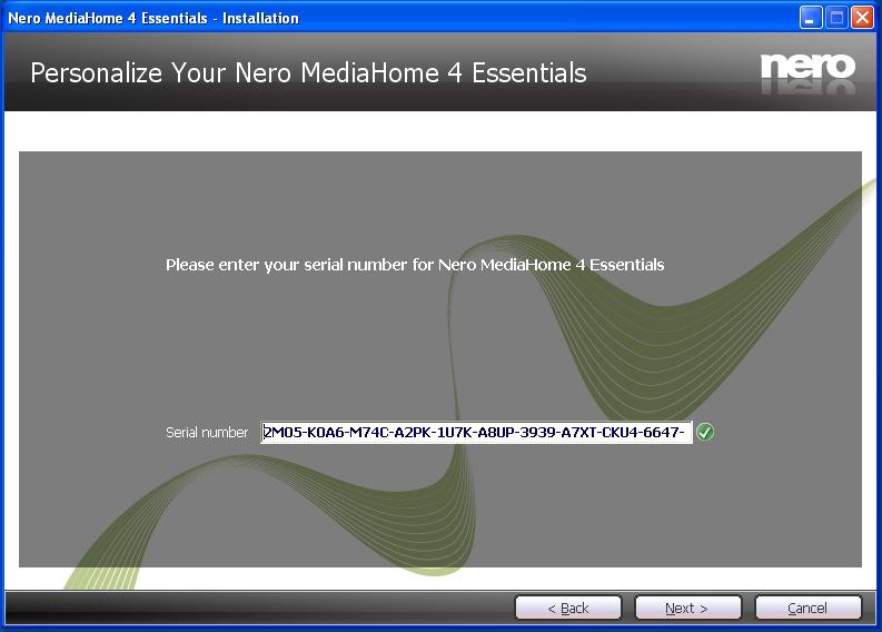 the Nero MediaHome installation disc. 4. Click the Next button. The License Conditions (EULA) screen is displayed. 2.