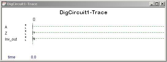 Your circuit should now look similar to the circuit shown in Figure 4. Figure 4: Window shot after changing input and output port names. 4. View the Trace Window: Select the Show Timing Diagram option under the View pull-down menu.