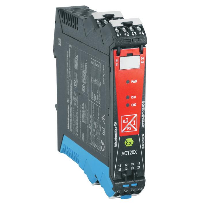 Hazardous Area Temperature Input / Safe Area Analogue Output Description The ACT20X-HTI-SAO is 24vdc powered intrinsically safe isolator accepting RTD s, Thermocouples, and ma from the hazardous area