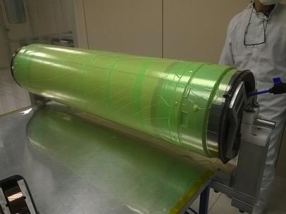 GEM assembly vacuum cylindrical gluing planar