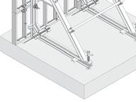 Horizontal panels The STB 300 can be attached to the formwork at the tie holes with fixing screws 35 and flange nuts 100 (Fig. 4.4 and 4.