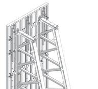 Support Frame STB Support frame STB 450 Fig. 5.1 Up to a formwork height of 5.00 m: 3 flange screws per STB are recommended Fig. 5.2 Up to a formwork height of 6.