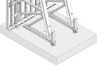 By using height extensions 150 and other equipment, formwork can be erected at the following heights: 6.50 m 1 height extension (Fig. 5.2) 8.