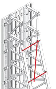 2 If height extensions are used, one additional horizontal scaffold