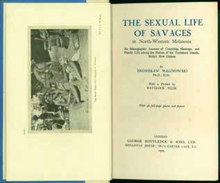 61 Malinowski, Bronislaw; Ph.D., D.Sc. THE SEXUAL LIFE OF SAVAGES. In North-Western Melanesia.