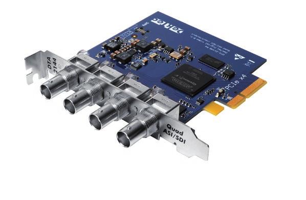 DTA-2144B Quad ASI/SDI Adapter Four ASI/SDI ports with individual status LEDs Each port can be independently configured as input, output or copy of another channel Cable equalisation and inverted ASI