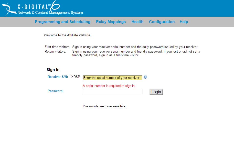 The XDS Affiliate Site Login After you log in, a box is displayed asking what you want to do. There are three selections as seen by the screen shot below.