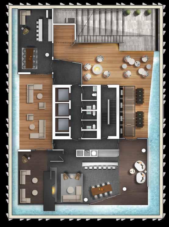 dining roof Sun Deck floor Plan multimedia LOUNGE