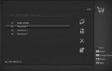 14.5 FTP 15. Game When connected to the Internet, receiver can download some files, such as software, MP3 or Image files from FTP server.