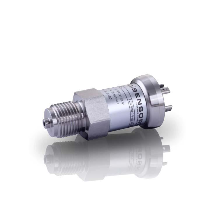 DMP 5 Industrial Pressure Transmitter Welded, Dry Stainless Steel Sensor accuracy according to IEC 60770: 0.5 % FSO Nominal pressure from 0... 6 bar up to 0... 600 bar Output signals -wire: 4.