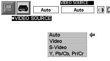 VIDEO MODE SELECTING VIDEO MODE DIRECT OPERATION Select VIDEO mode by pressing the MODE button on the Top Control or the VIDEO button on the Remote Control Unit.