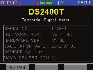 4.2 INFORMATION This is the information of the instrument, Refer to Figure 4-2-1.