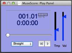 After listening to the slow version of the song, students are guided to open the Play Panel from the Display Menu (see Figures 3 and 4), Figure 3. MuseScore: Display Menu. Figure 4.