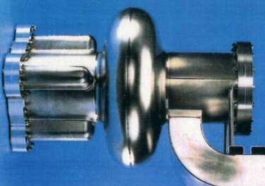 Cornell B-cell cavity Originally developed for Cornell B-factory proposal in early 1990s Fluted beam tube (cut-off frequencies 570 MHz for TE 11 and 932 for TM 01 ) allows propagation of two lowest