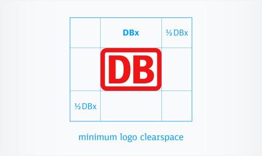 Logo clearspace The minimum clearspace surrounding a logo equals half of the DB brand width (½ DBx) to all sides.