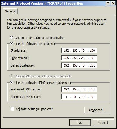 Making a direct connection from your computer to the projector* (For Windows 7 or higher) 1. Turn Off the DHCP option on the projector. 2.