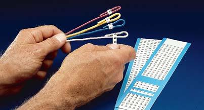 HANDI-CARDS HellermannTyton Handi-Cards are easy release markers on a plastic card. They feature a strong adhesive which assures a long lasting bond on wire.
