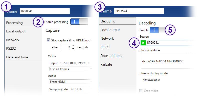 13.1.1.2 Adding a recording To add a recording, click the Add ( ) icon next to Recordings in the corresponding encoding box. An encoding module with a recording doesn t require a stream.