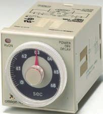 Solid-sae OFF-delay Timers H3CR-H DIN 48 48-mm OFF-delay Timer Long power OFF-delay imes; S-series: up o 12 seconds, M-series: up o 12 minues. Models wih forced-rese inpu are available.