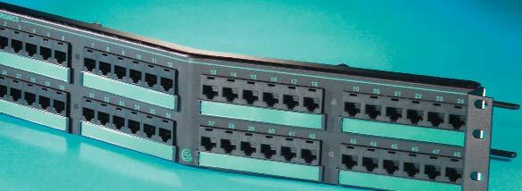 Clarity 5E JACKS PANELS CORDS Patch Panels TRADITIONAL ANGLED CLARITY 5E PATCH PANELS Ortronics Clarity 5E standard and high density patch panels utilize center tuned technology to exceed TIA